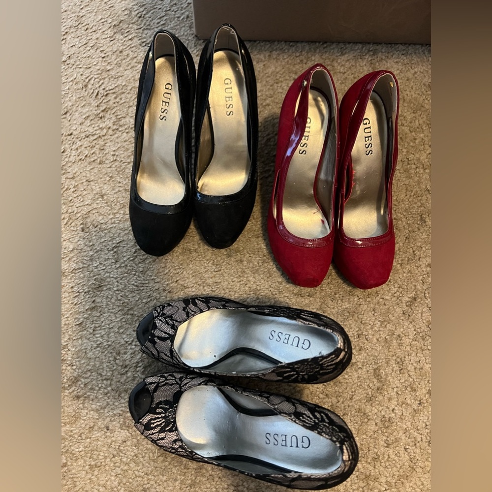 Lot of 3 GUESS High Heels - Size 6.5M